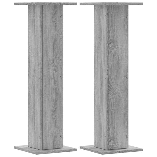 vidaXL Βάσεις Ηχείων 2 Τεμ. Γκρι Sonoma 30x30x95εκ. Επεξεργασμένο Ξύλο