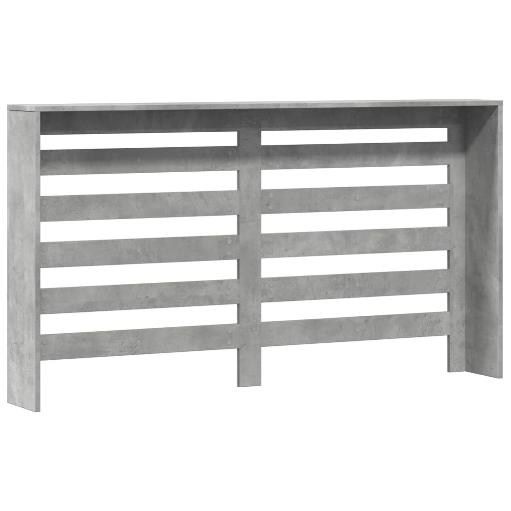 vidaXL Κάλυμμα Καλοριφέρ Γκρι Σκυροδέματος 149x20x82 εκ. Επεξ. Ξύλο