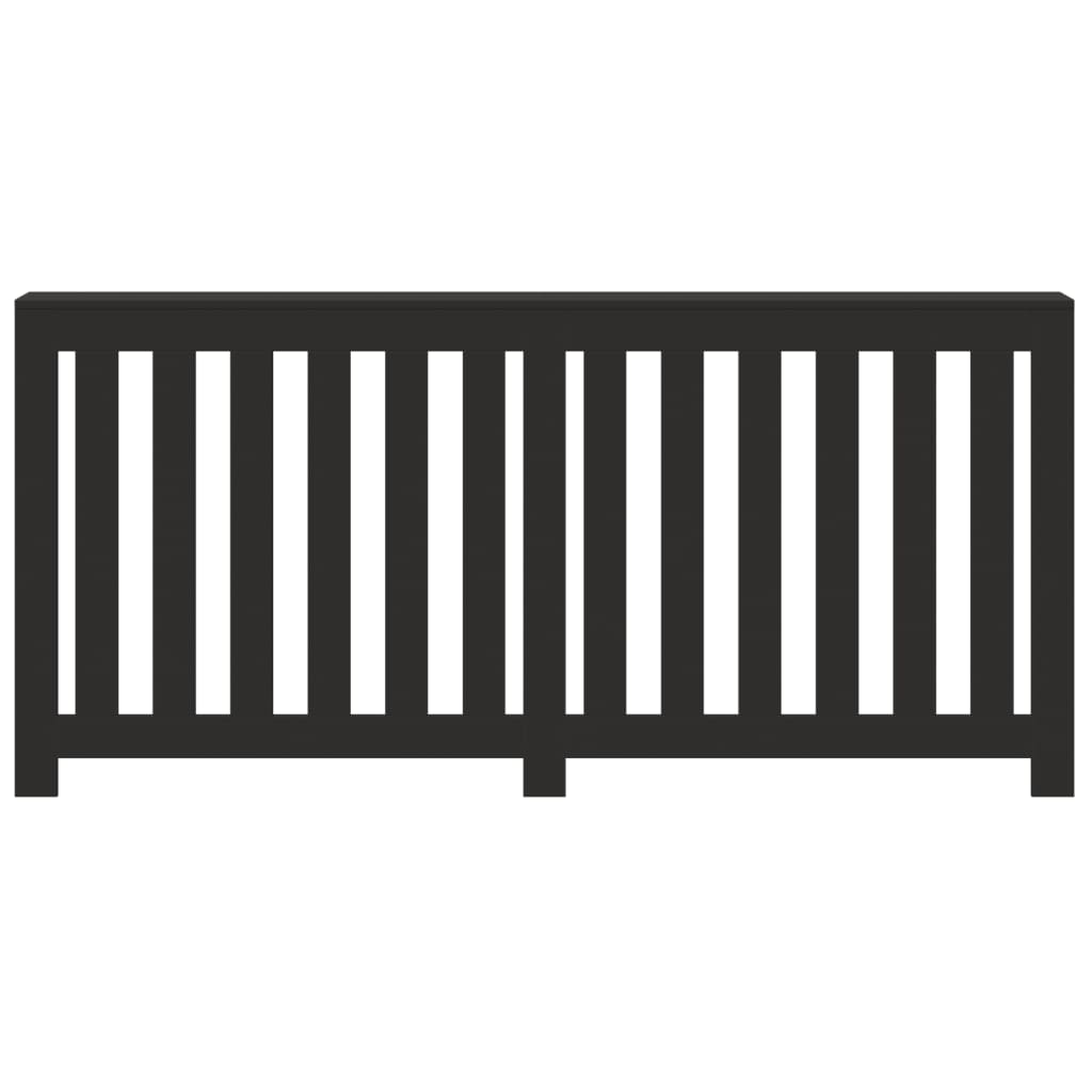 vidaXL Κάλυμμα Καλοριφέρ Μαύρο 175x20x82 εκ. από Επεξεργασμένο Ξύλο