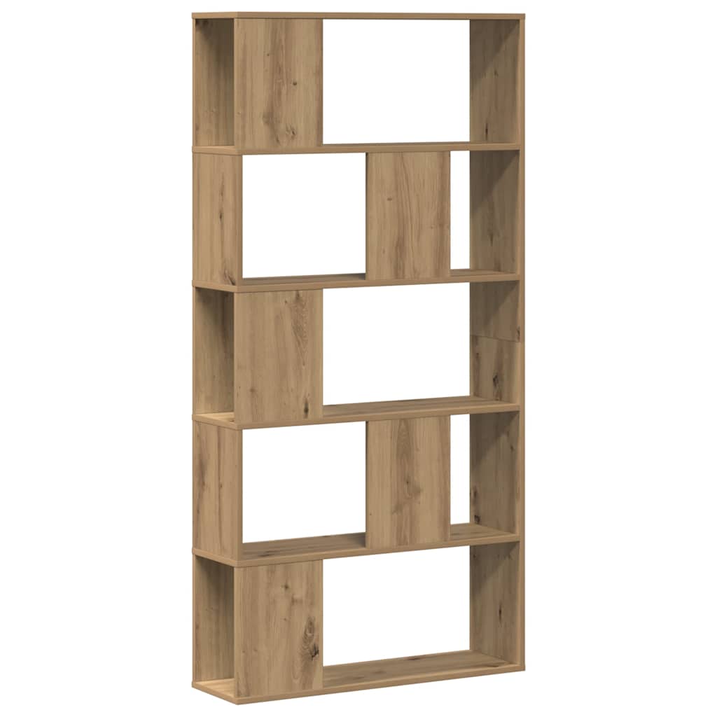 vidaXL Βιβλιοθήκη 5 Επιπέδων Δρυς 80,5x23,5x162,5 εκ. Επεξεργ. Ξύλο