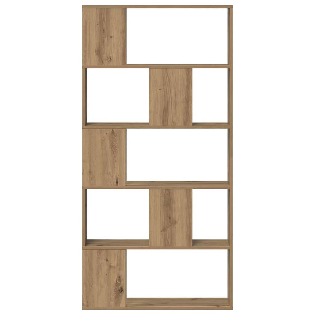 vidaXL Βιβλιοθήκη 5 Επιπέδων Δρυς 80,5x23,5x162,5 εκ. Επεξεργ. Ξύλο