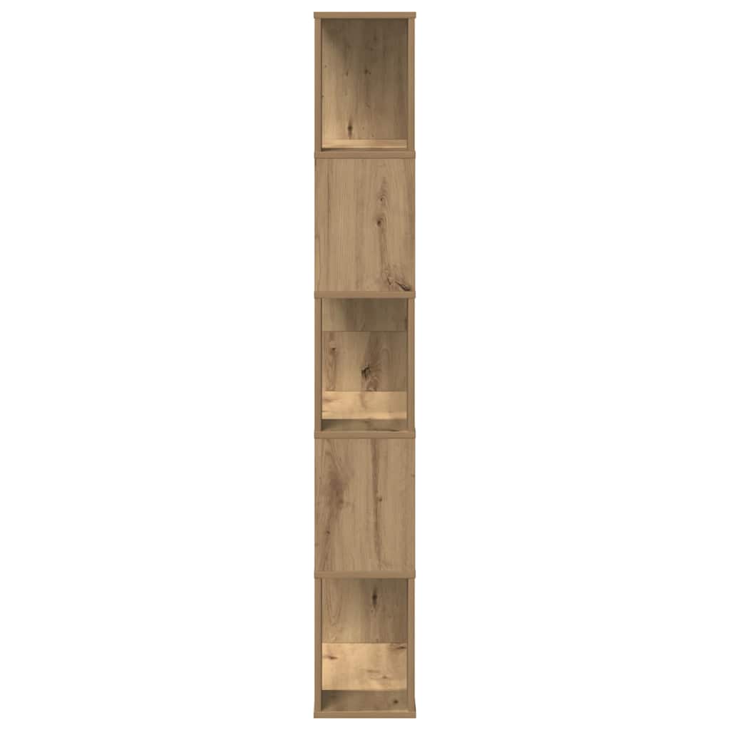 vidaXL Βιβλιοθήκη 5 Επιπέδων Δρυς 80,5x23,5x162,5 εκ. Επεξεργ. Ξύλο