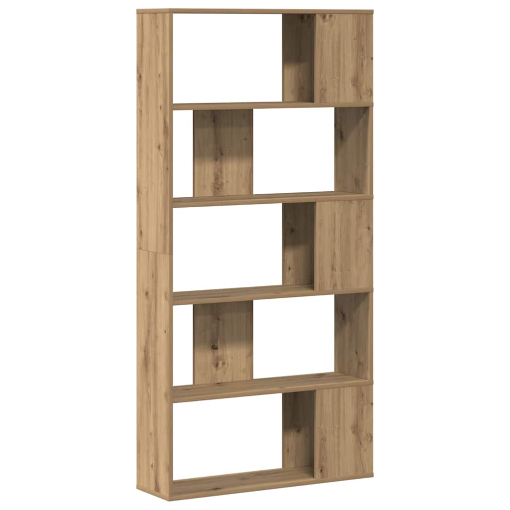 vidaXL Βιβλιοθήκη 5 Επιπέδων Δρυς 80,5x23,5x162,5 εκ. Επεξεργ. Ξύλο