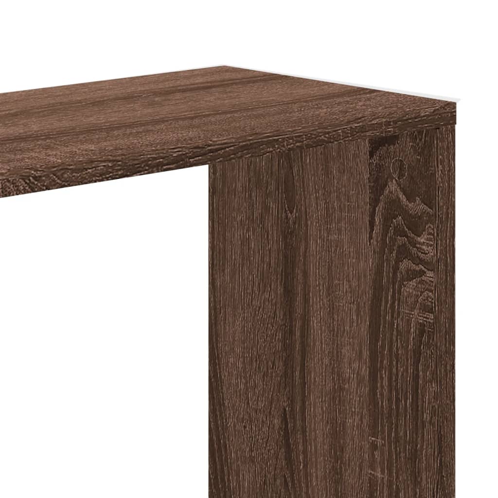 vidaXL Βιβλιοθήκη 5 Επιπέδων Καφέ Δρυς 45x23,5x162,5 εκ. Επεξεργ. Ξύλο