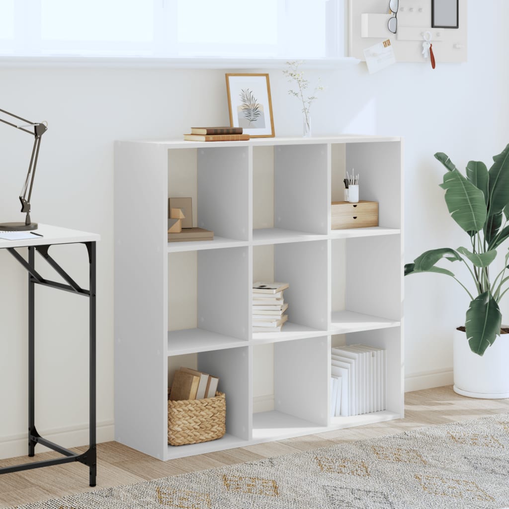 vidaXL Βιβλιοθήκη Λευκή 102x32x102 εκ. από Επεξεργασμένο Ξύλο