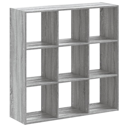 vidaXL Βιβλιοθήκη Γκρι Sonoma 102x32x102 εκ. από Επεξεργασμένο Ξύλο