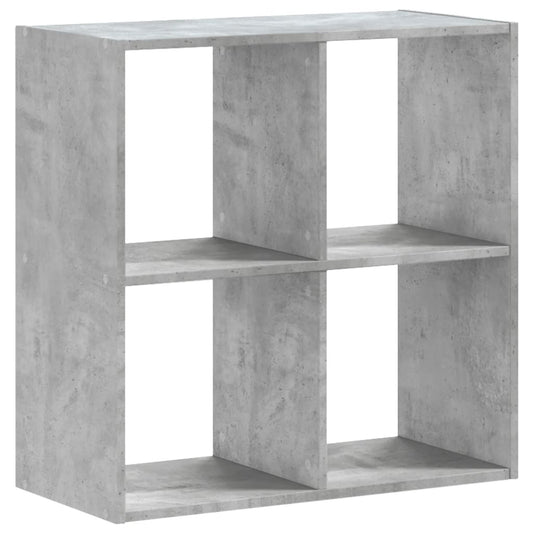 vidaXL Βιβλιοθήκη Γκρι Σκυροδέματος 68,5x32x68,5 εκ. Επεξεργ. Ξύλο