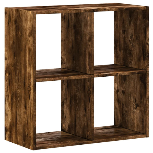 vidaXL Βιβλιοθήκη Καπνιστή Δρυς 68,5x32x68,5 εκ. από Επεξεργ. Ξύλο
