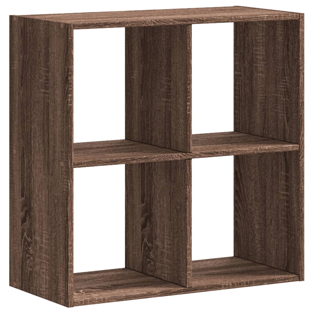 vidaXL Βιβλιοθήκη Καφέ Δρυς 68,5x32x68,5 εκ. από Επεξεργασμένο Ξύλο