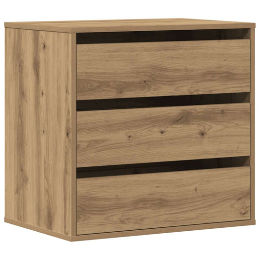 vidaXL Συρταριέρα Γωνιακή Αρτισιανή Δρυς 60x41x58 εκ. Επεξεργ. Ξύλο