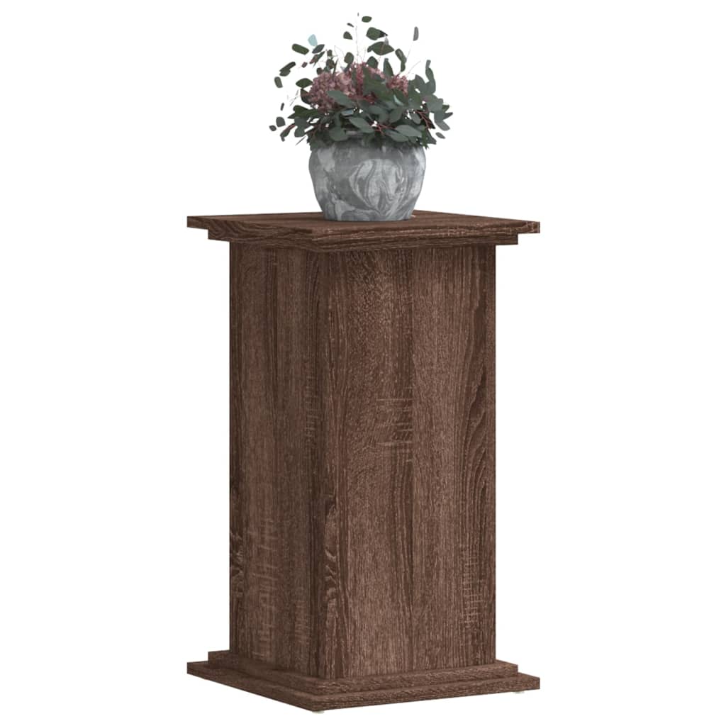 vidaXL Βάσεις Φυτών Καφέ Δρυς 33x33x60 εκ. Επεξεργασμένο Ξύλο