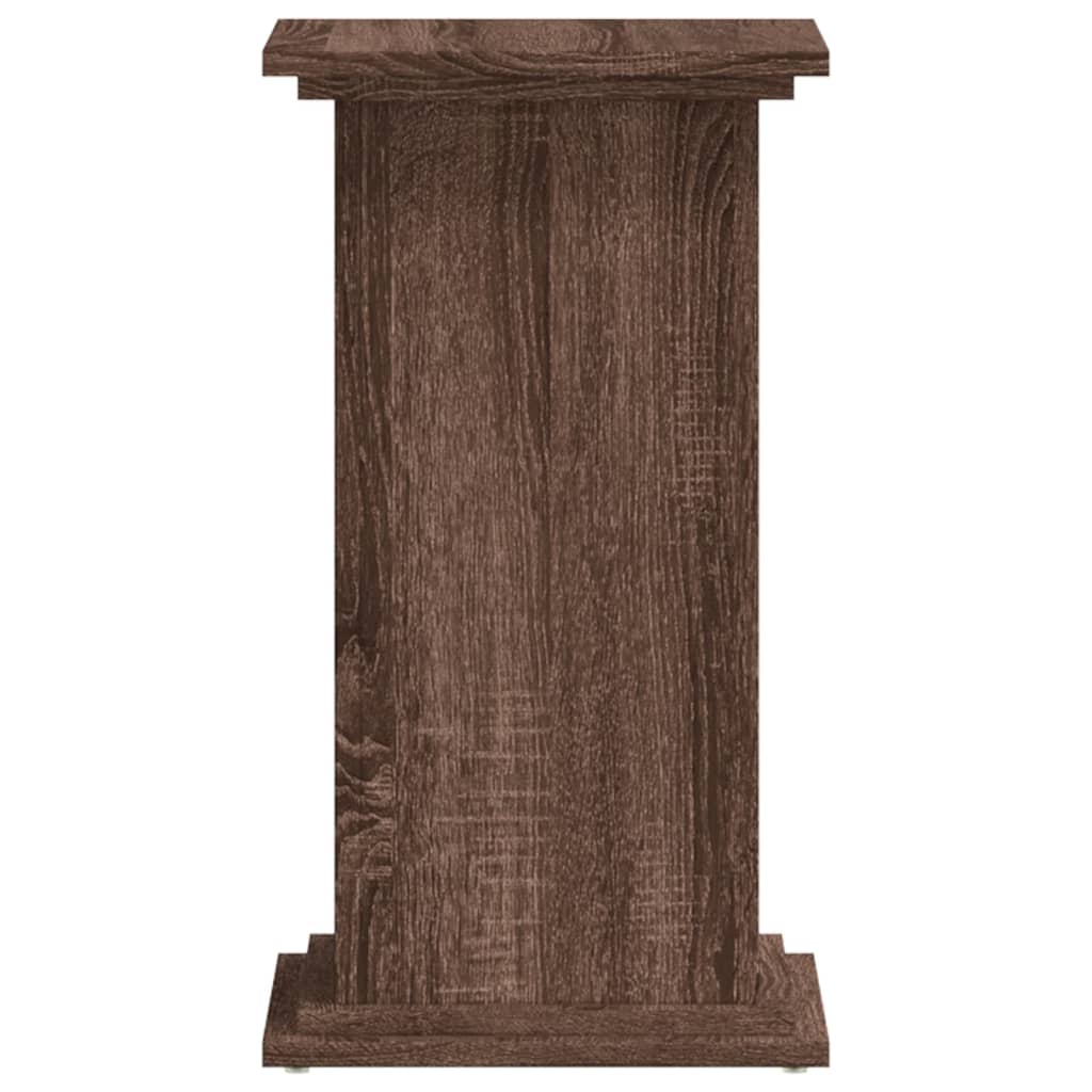 vidaXL Βάσεις Φυτών Καφέ Δρυς 33x33x60 εκ. Επεξεργασμένο Ξύλο