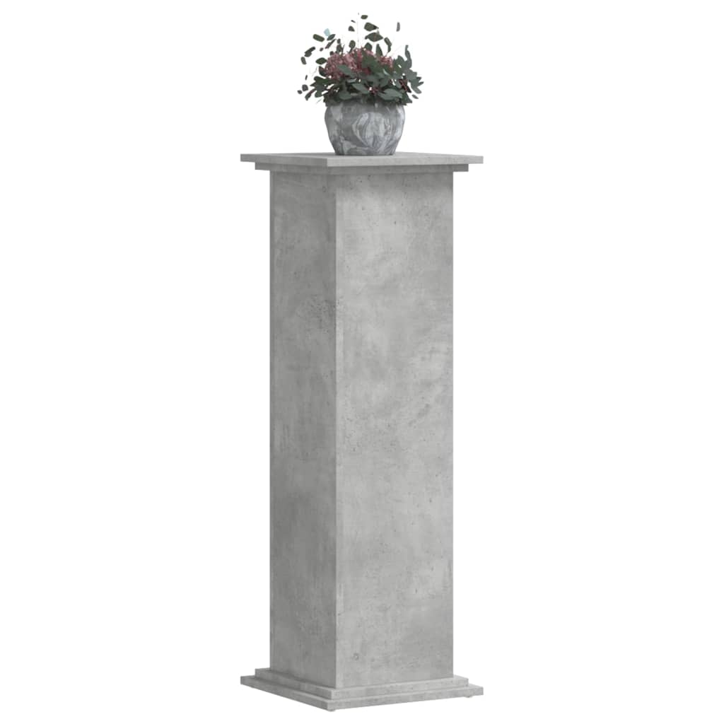 vidaXL Βάσεις Φυτών Γκρι Σκυρ. 33x33x100 εκ. Επεξεργασμένο Ξύλο