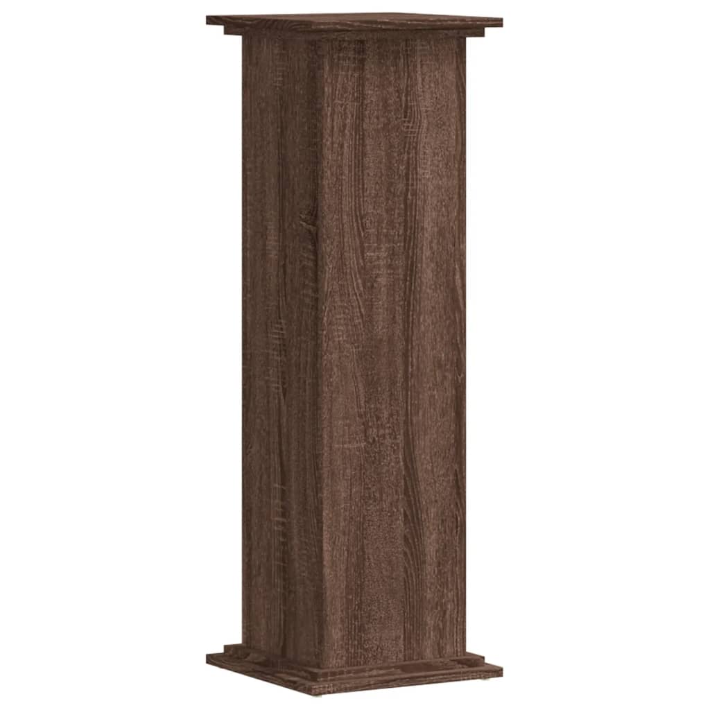 vidaXL Βάσεις Φυτών Καφέ Δρυς 33x33x100 εκ. Επεξεργασμένο Ξύλο