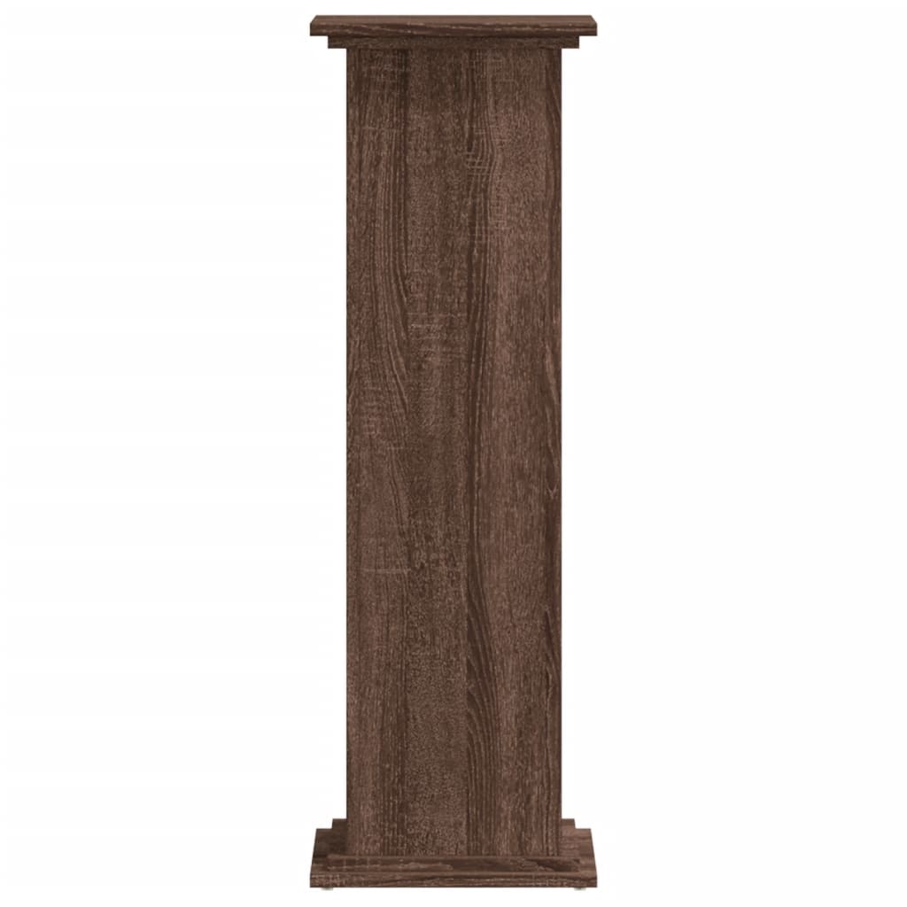 vidaXL Βάσεις Φυτών Καφέ Δρυς 33x33x100 εκ. Επεξεργασμένο Ξύλο