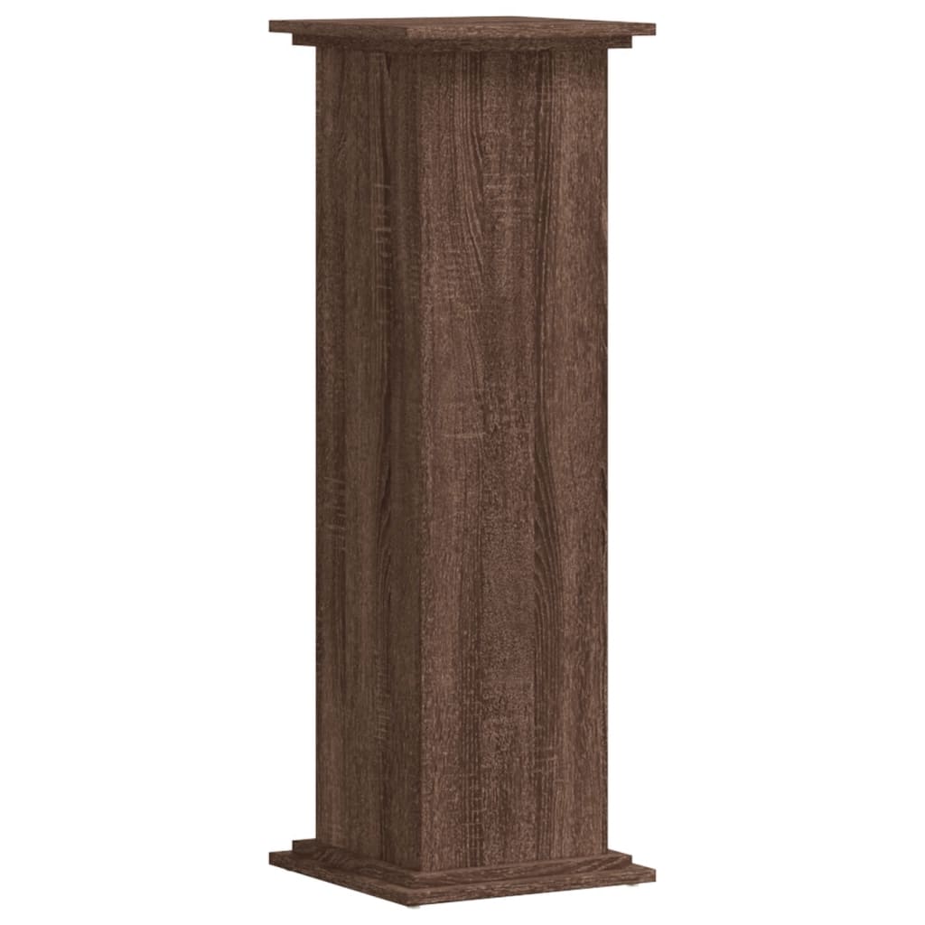 vidaXL Βάσεις Φυτών Καφέ Δρυς 33x33x100 εκ. Επεξεργασμένο Ξύλο