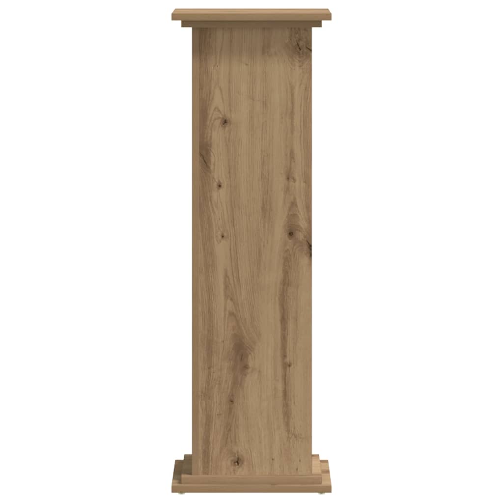 vidaXL Βάσεις Φυτών Αρτισιανή Δρυς 33x33x100 εκ. Επεξ. Ξύλο