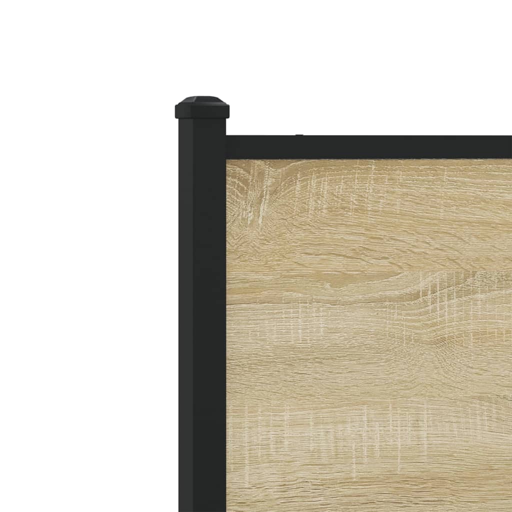 vidaXL Σκελετός Κρεβ. Χωρίς Στρώμα Sonoma Δρυς 80x200 εκ. Μεταλλικό