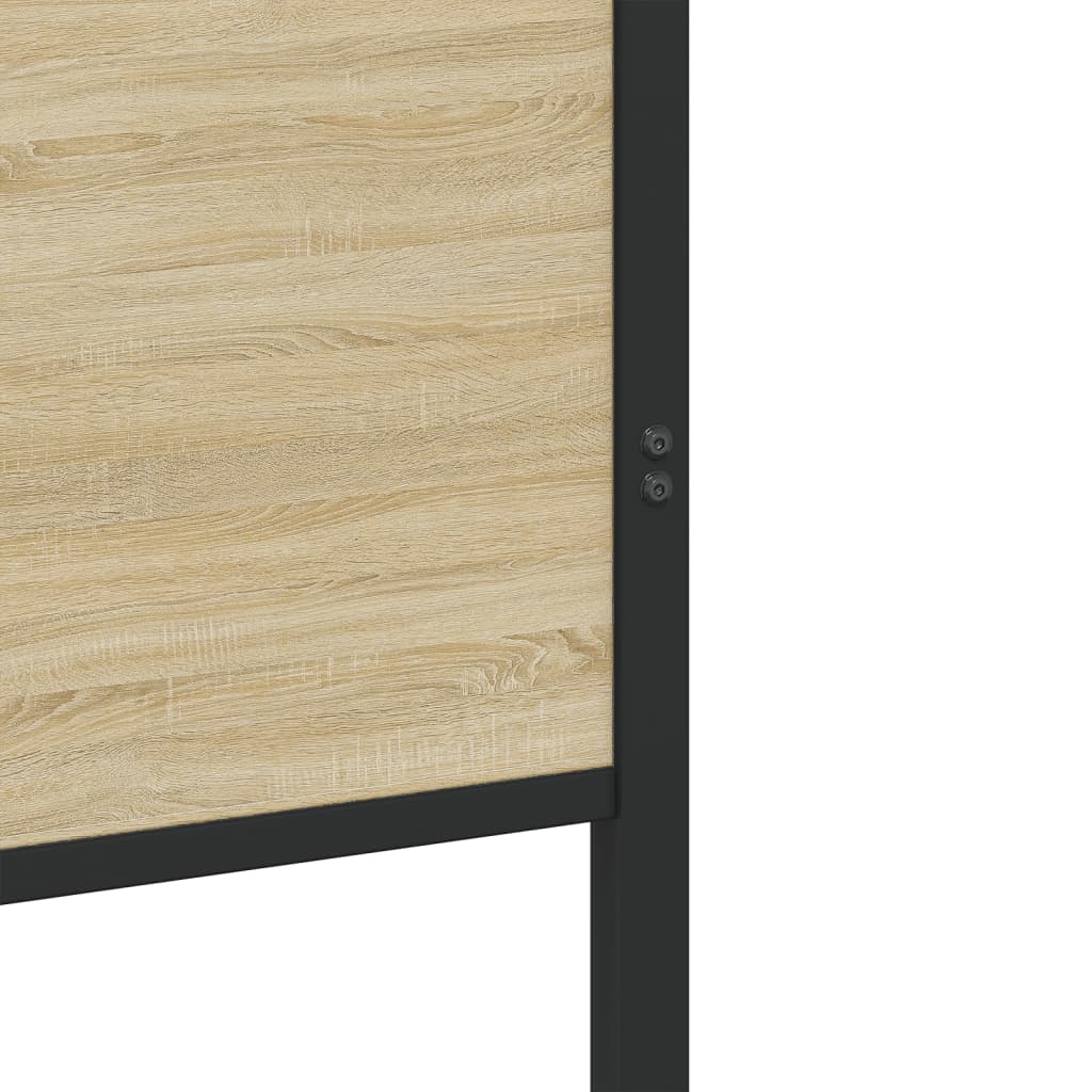 vidaXL Σκελετός Κρεβ. Χωρίς Στρώμα Sonoma Δρυς 80x200 εκ. Μεταλλικό