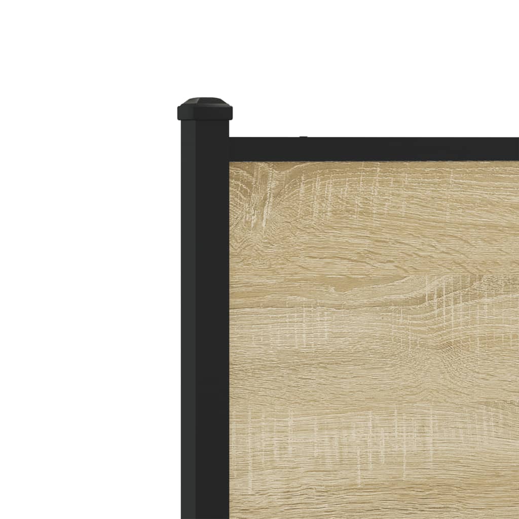 vidaXL Σκελετός Κρεβ. Χωρίς Στρώμα Sonoma Δρυς 90x190 εκ. Μεταλλικό