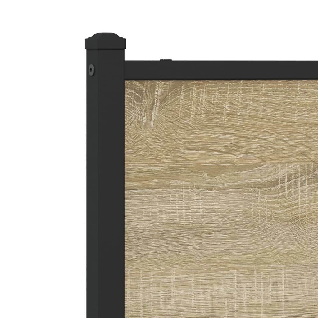 vidaXL Σκελετός Κρεβ. Χωρίς Στρώμα Sonoma Δρυς 90x190 εκ. Μεταλλικό