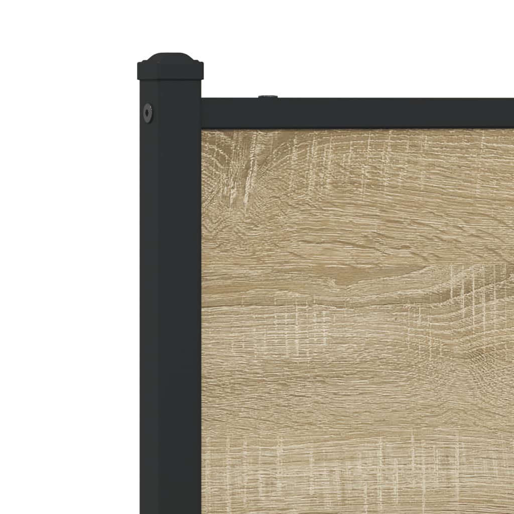 vidaXL Σκελετός Κρεβ. Χωρίς Στρώμα Sonoma Δρυς 120x190 εκ. Μεταλλικό