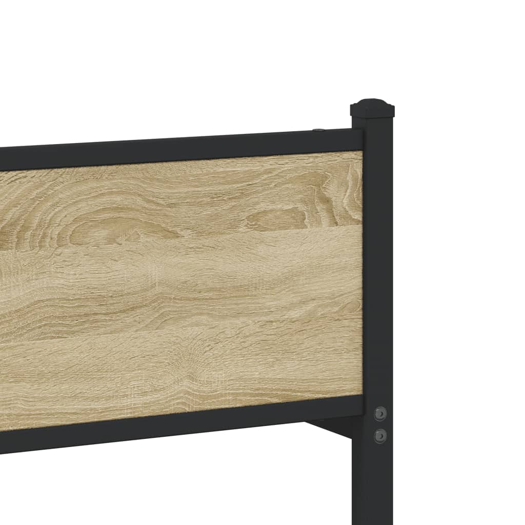 vidaXL Σκελετός Κρεβ. Χωρίς Στρώμα Sonoma Δρυς 80x200 εκ. Μεταλλικό