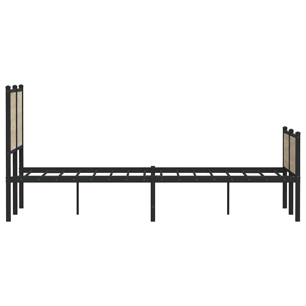 vidaXL Σκελετός Κρεβ. Χωρίς Στρώμα Sonoma Δρυς 140x200 εκ. Μεταλλικό