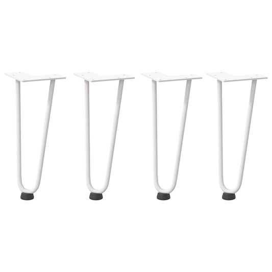 vidaXL Πόδια Φουρκέτας για Τραπεζάκι Σαλονιού 4 τεμ. Λευκά 30 εκ. από Μασίφ Ατσάλι