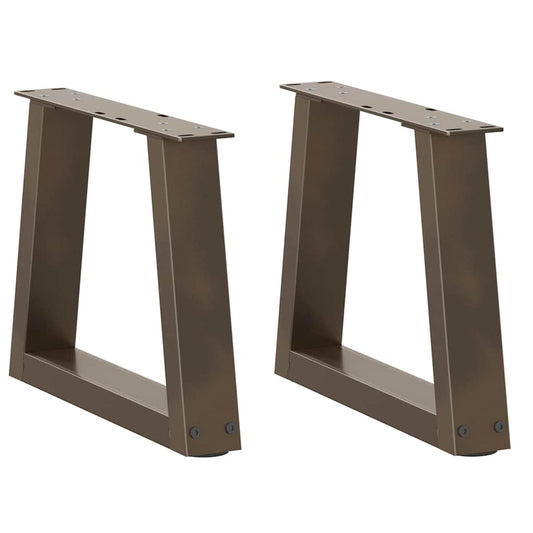 vidaXL Πόδια Τραπεζιού Σαλονιού 2 τεμ. Σχήμα V από Φυσικό Ατσάλι 40x(30-31,3) εκ. Ατσάλι