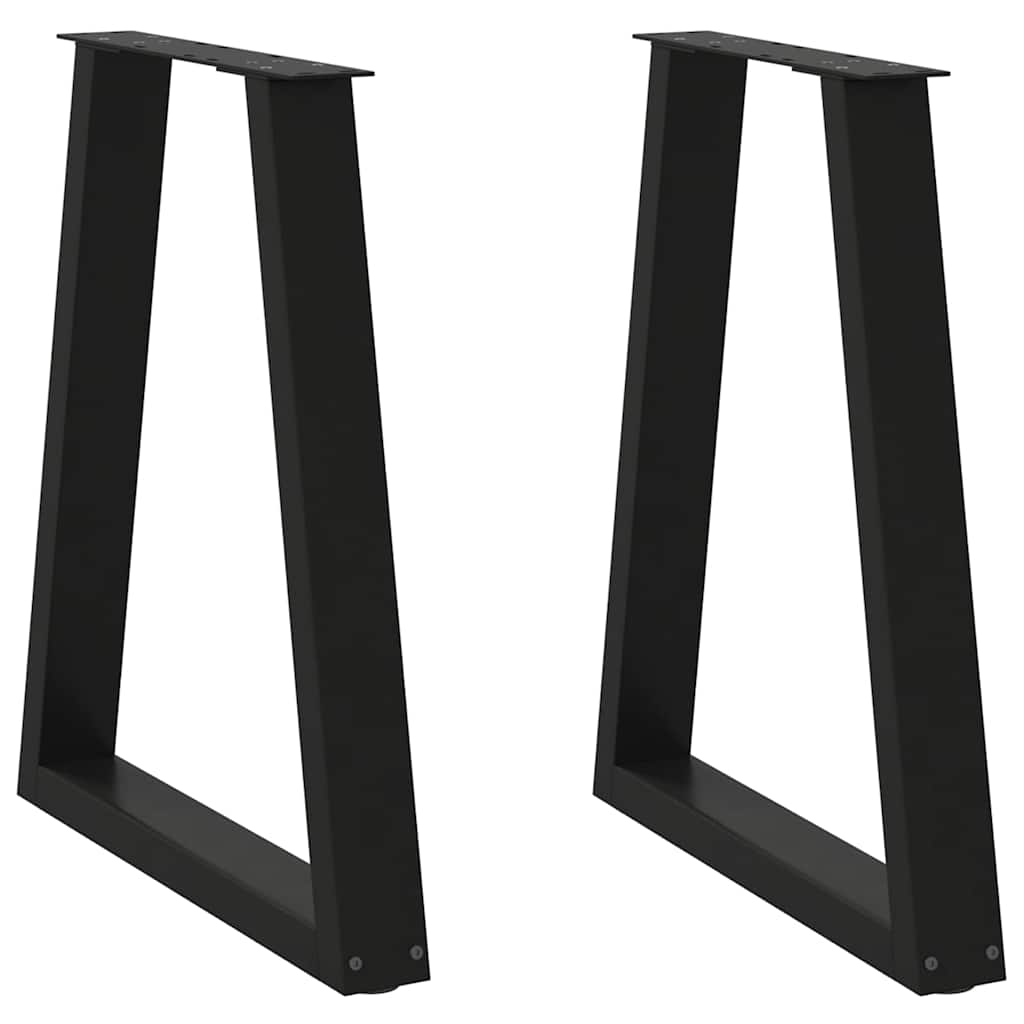 vidaXL Πόδια Τραπεζαρίας Σχήματος V 2 τεμ. Μαύρο 60x(72-73,3) εκ. Ατσάλι