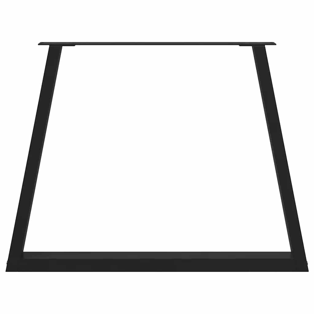 vidaXL Πόδια Τραπεζαρίας Σχήματος V 2 τεμ. Μαύρο 100x (72-73,3) εκ. Ατσάλι