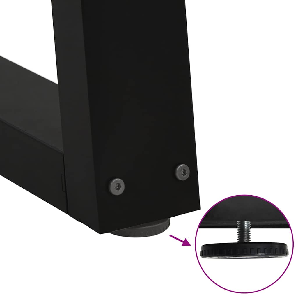 vidaXL Πόδια Τραπεζαρίας Σχήματος V 3 τεμ. Μαύρο 100x (72-73,3) εκ. Ατσάλι