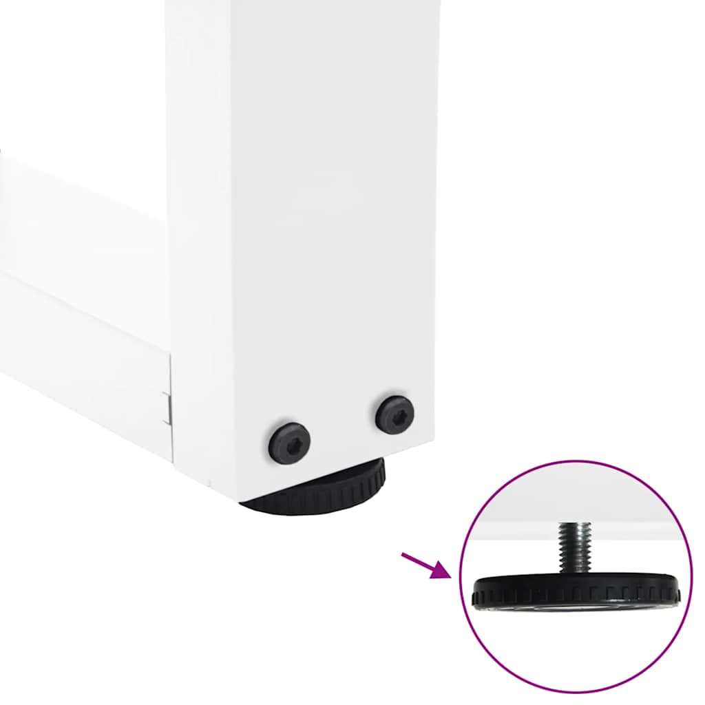 vidaXL Πόδια τραπεζαρίας σχήματος V 2 τεμάχια Λευκό 50x(42-43,3) cm