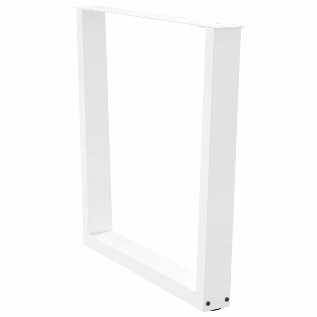 vidaXL Πόδια Τραπεζαρίας Σχήματος V 2 τεμ. Λευκά 90x(72-73,3) εκ. Ατσάλι