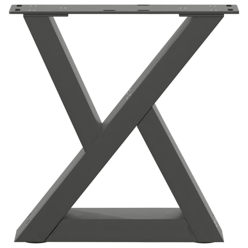 vidaXL Πόδια Τραπεζιού Σαλονιού 2 τεμ. Ανθρακί 30x(30-31,3) εκ. Ατσάλι