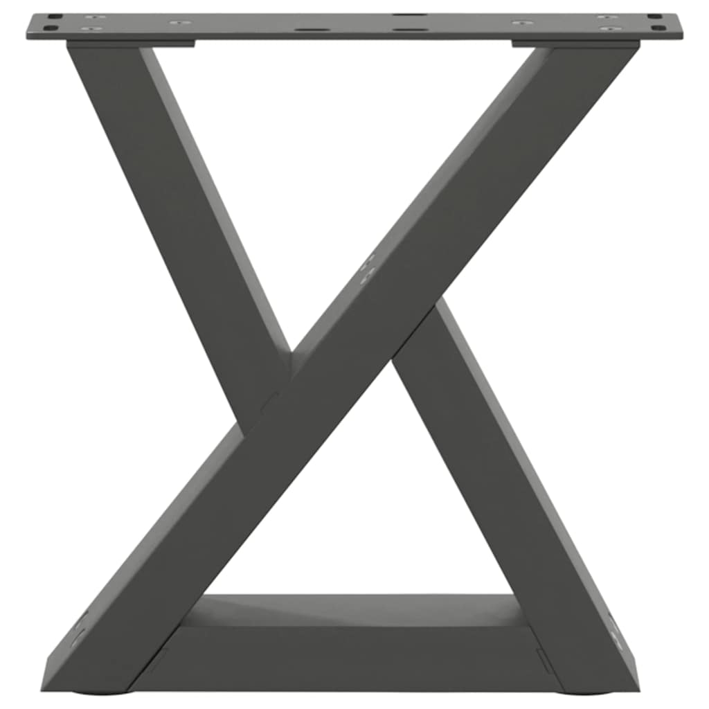 vidaXL Πόδια Τραπεζιού Σαλονιού 2 τεμ. Ανθρακί 40x(30-31,3) εκ. Ατσάλι