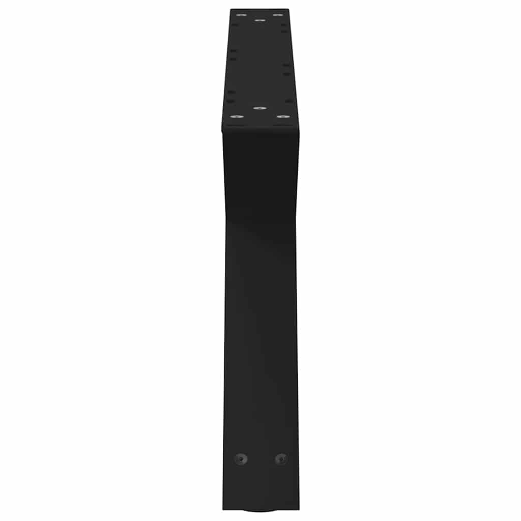 vidaXL Πόδια Τραπεζιού Σαλονιού 2 τεμ. Μαύρο 70x(30-31,3) εκ. Ατσάλι