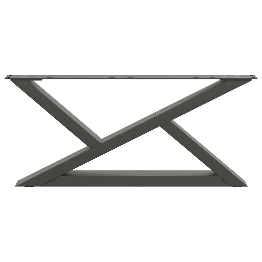 vidaXL Πόδια Τραπεζιού Σαλονιού 2 τεμ. Ανθρακί 70x(30-31,3) εκ. Ατσάλι