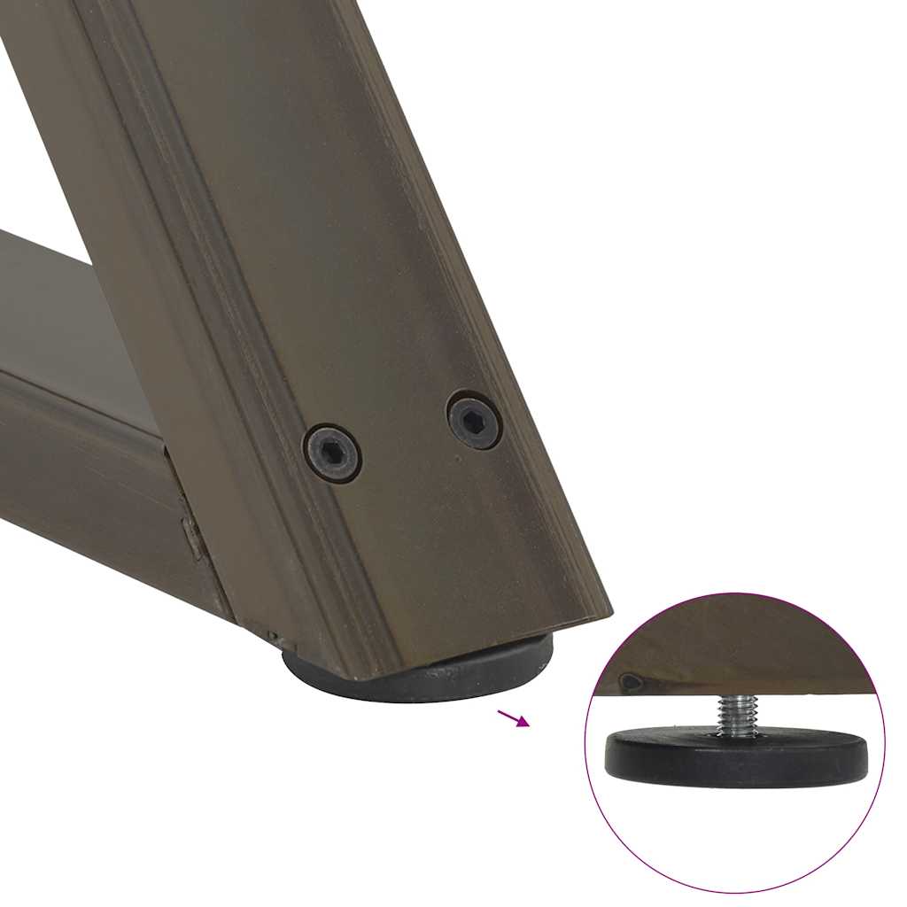 vidaXL Πόδια Τραπεζιού Σαλονιού 2 τεμ. από Φυσικό Ατσάλι 28x(42-43,3) εκ. Ατσάλι