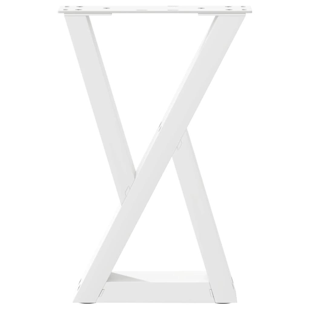 vidaXL Πόδια Τραπεζιού Σαλονιού 2 τεμ. Λευκά 38x(42-43,3) εκ. Ατσάλι
