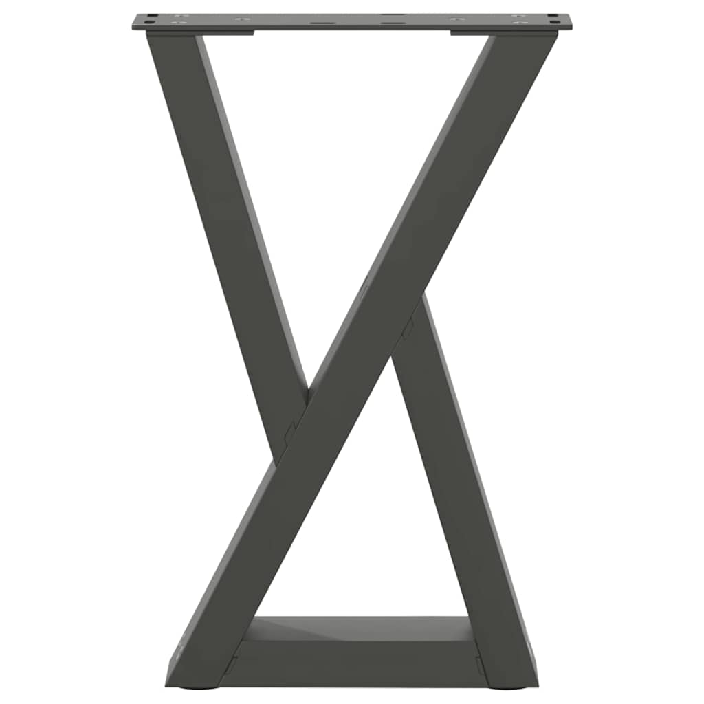 vidaXL Πόδια Τραπεζιού Σαλονιού 2 τεμ. Ανθρακί 38x(42-43,3) εκ. Ατσάλι