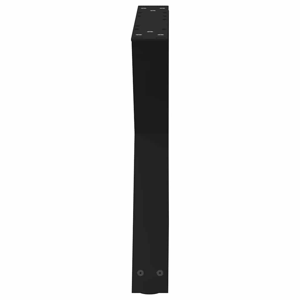 vidaXL Πόδια Τραπεζιού Σαλονιού 2 τεμ. Μαύρο 50x(42-43,3) εκ. Ατσάλι