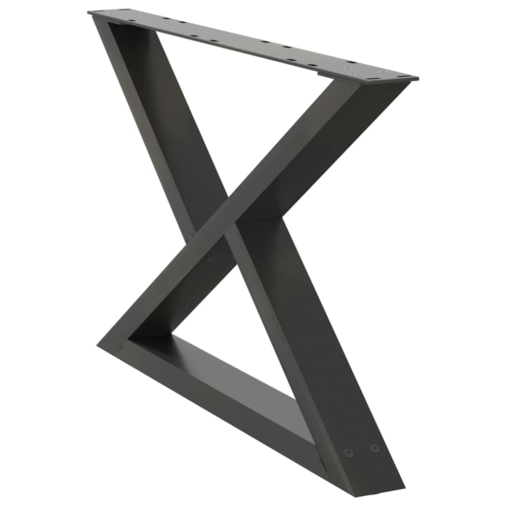 vidaXL Πόδια Τραπεζιού Σαλονιού 2 τεμ. Ανθρακί 70x(42-43,3) εκ. Ατσάλι