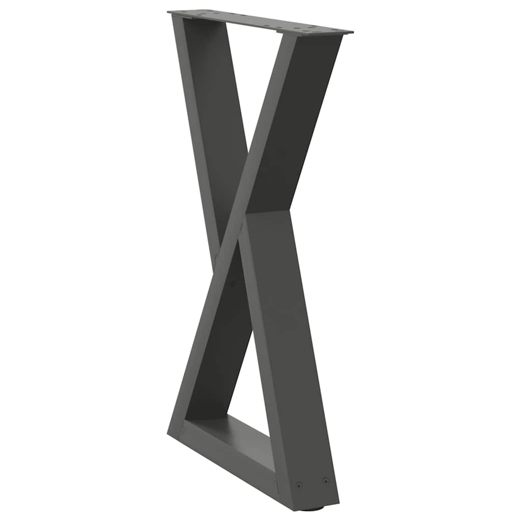 vidaXL Πόδια Τραπεζαρίας 2 τεμ. Ανθρακί 50x(72-73,3) εκ. Ατσάλι