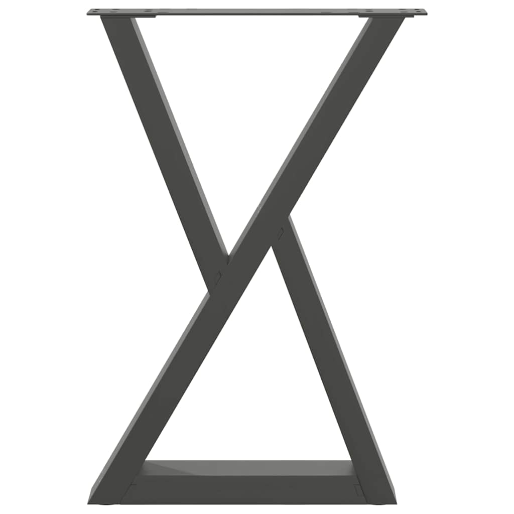 vidaXL Πόδια Τραπεζαρίας 2 τεμ. Ανθρακί 50x(72-73,3) εκ. Ατσάλι