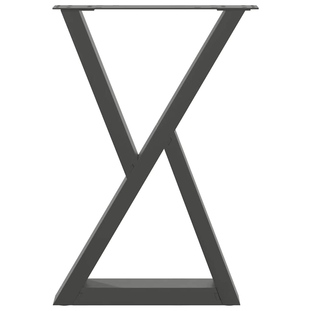 vidaXL Πόδια Τραπεζαρίας 2 τεμ. Ανθρακί 60x(72-73,3) εκ. Ατσάλι