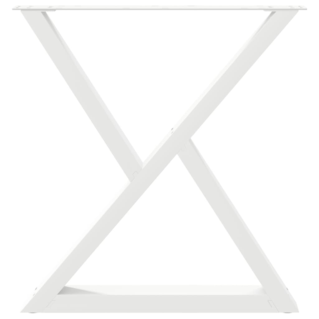 vidaXL Πόδια Τραπεζαρίας 2 τεμ. Λευκά 70x(72-73,3) εκ. Ατσάλι
