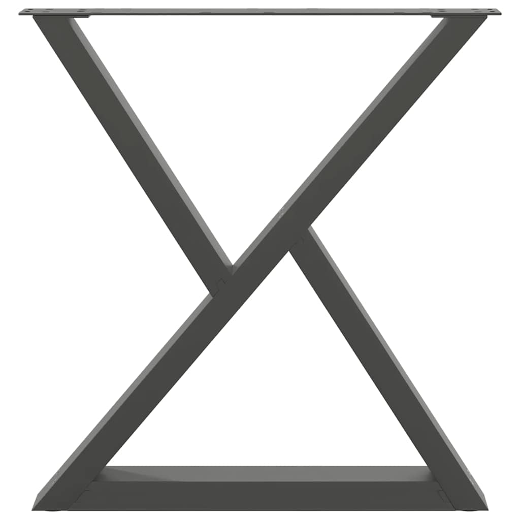 vidaXL Πόδια Τραπεζαρίας 2 τεμ. Ανθρακί 70x(72-73,3) εκ. Ατσάλι