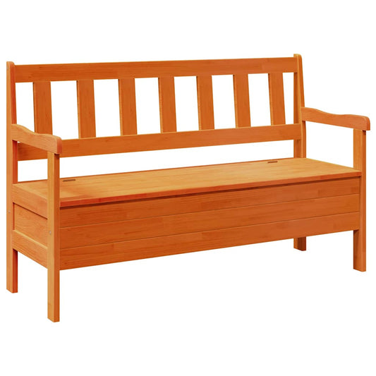vidaXL Εξωτερικός πάγκος Καφέ 119 x 44 x 76 εκ. Στερεά ξυλεία πεύκου